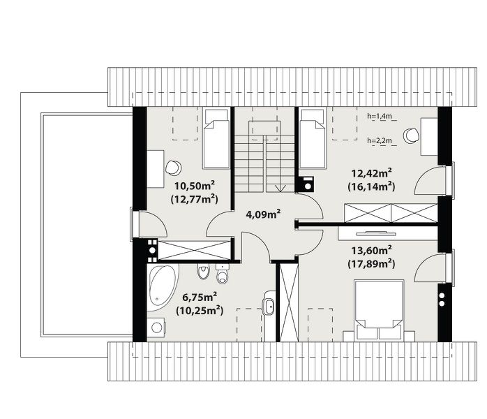 План 2 этажа дома KKH-5213-74 План 2 этажа дома KKH-5213-74